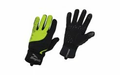 Gants Vélo Hiver Rogelli Storm Noir/Jaune Fluo